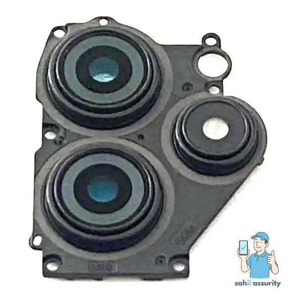 Camera Lens Glass with Frame for Xiaomi Poco M6 Pro 5G White